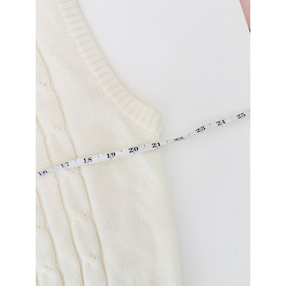 Vintage sweater emporium ivory knit sweater vest - size large - Picture 5 of 5